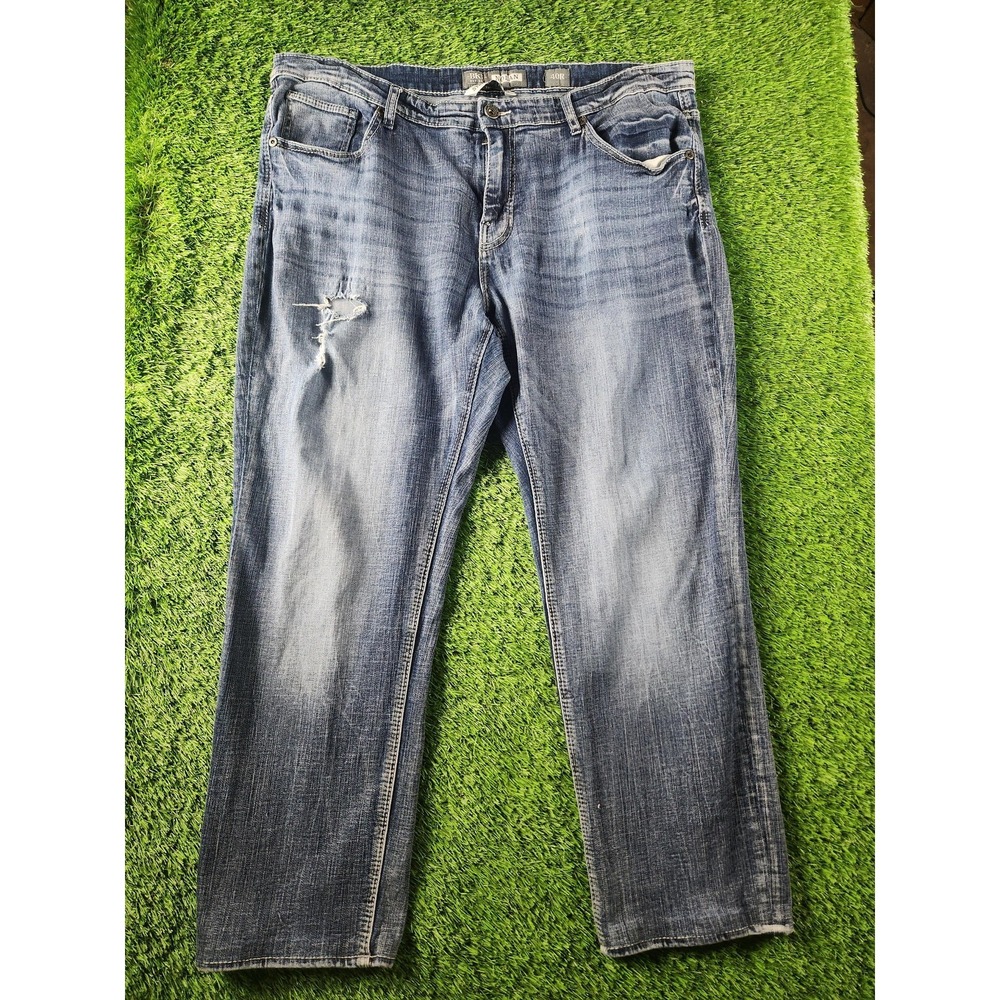 BKE‎ Nolan Jeans Mens 40x32 Blue Wash Relaxed Straight Distressed Denim Pants